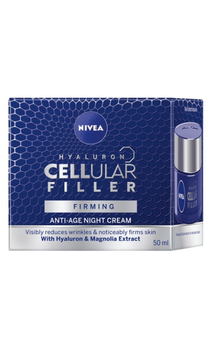 NIVEA-Крем для обличчя Nivea 50 мл HYALURON CELLULAR FILLER нічний антивіковий філлер проти зморшок-4005900134271