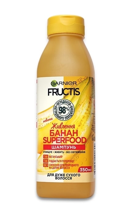 FRUCTIS-Шампунь Garnier Fructis Superfood Банан Живлення для дуже сухого волосся-3600542290609