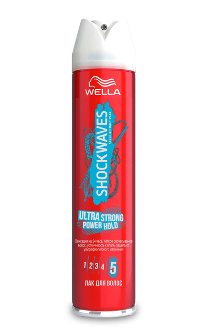 Лак для волос Wella Shockwaves Суперсильная фиксация 250 мл