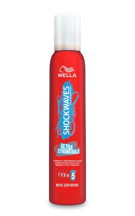 SHOCKWAVES-Мусс для волос Wella Shockwaves Суперсильная фиксация -3614226670144