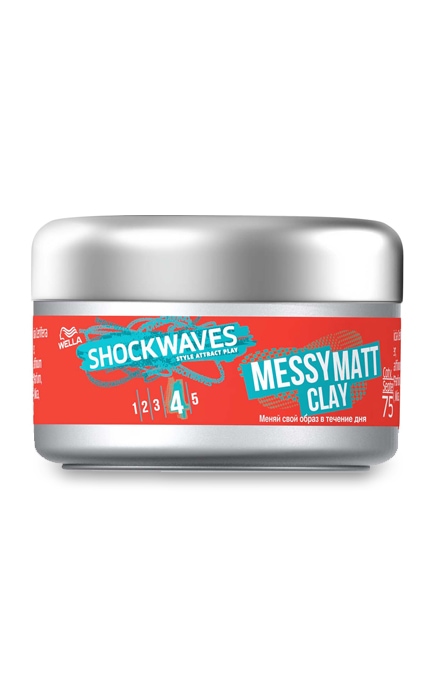 Глина для волос модель Wella Shockwaves 75 мл