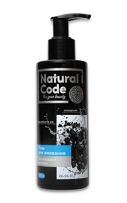 NATURAL CODE-Гель для вмивання Natural Code З вугіллям Для усіх типів шкіри-4823106000868