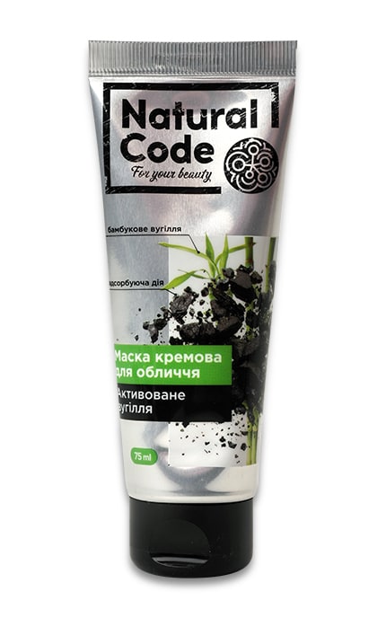 NATURAL CODE-Маска кремова для обличчя Natural Code З вугіллям Для усіх типів шкіри-4823106000851