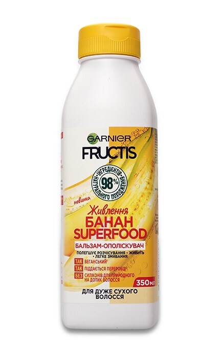 GARNIER FRUCTIS STYLE-Бальзам-ополаскиватель Garnier Fructis Superfood Банан Питание для очень сухих волос-3600542290531
