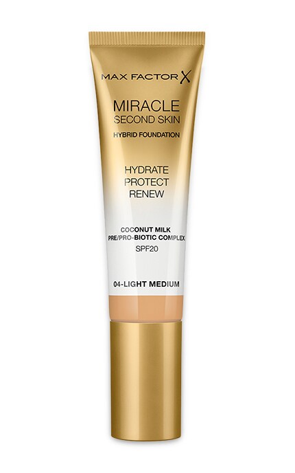 MAX FACTOR-MF MIRACLE SECOND SKIN тональна основа (04) Light Medium 30 мл-3614229764840