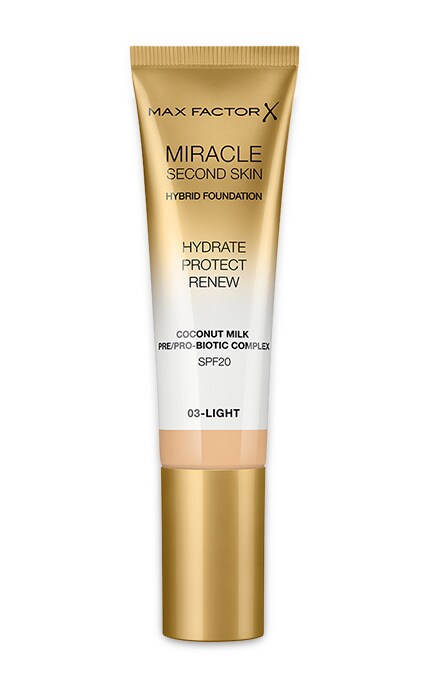 MAX FACTOR-MF MIRACLE SECOND SKIN тональная основа (03) Light 30 мл-3614229764765