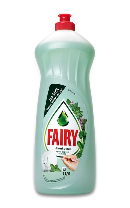 FAIRY-Жидкое средство для мытья посуды Fairy Нежные руки Чайное дерево и Мята-5413149395206