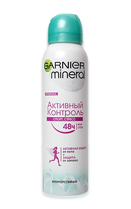 GARNIER BODY-Дезодорант-спрей жіночий Garnier Mineral Action Control 48h Активный Контроль Спорт, стрес-3600542268851