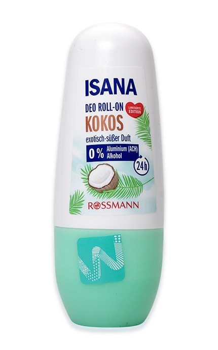 ISANA-Роликовий дезодорант Isana Rossmann 24h Кокос Для жінок-4305615744780