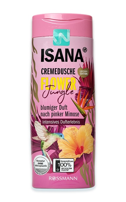ISANA-Крем-гель для душа Isana Rossmann Flower Jungle Розовая мимоза-4305615747699