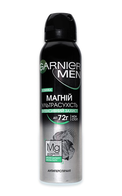 GARNIER BODY-Дезодорант-спрей чоловічий Garnier Men Магній Ультрасухість Інтенсивний захист до 72 години Нон стоп-3600542310369