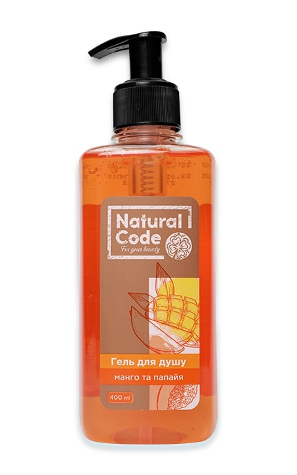 NATURAL CODE-Гель для душа Natural Code Манго и папайя-4820193590456