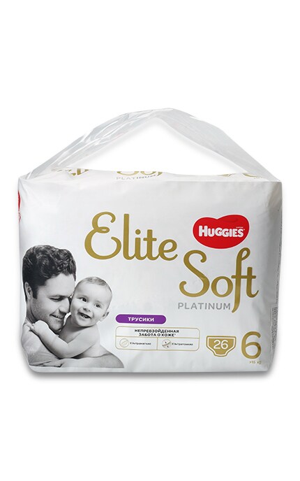 HUGGIES ELITE SOFT-Трусики-подгузники Huggies Elite Soft Platinum Mega (6-15 кг), 26 шт.-5029053548210