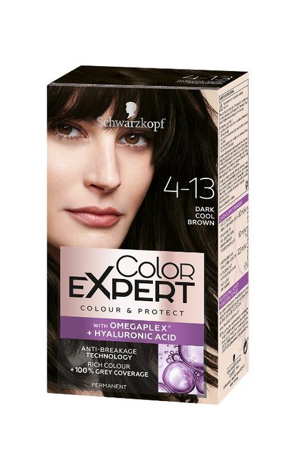 COLOR EXPERT-Стійка крем-фарба з гіалуроновою кислотою Color Expert 4-13 Холодний Темно-Каштановий -5012583206088