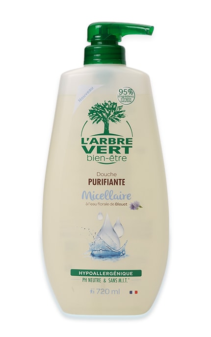 LARBRE VERT-Крем-гель для душа L'Arbre Vert мицеллярный очищающий с цветочной водой василька-3450601032295