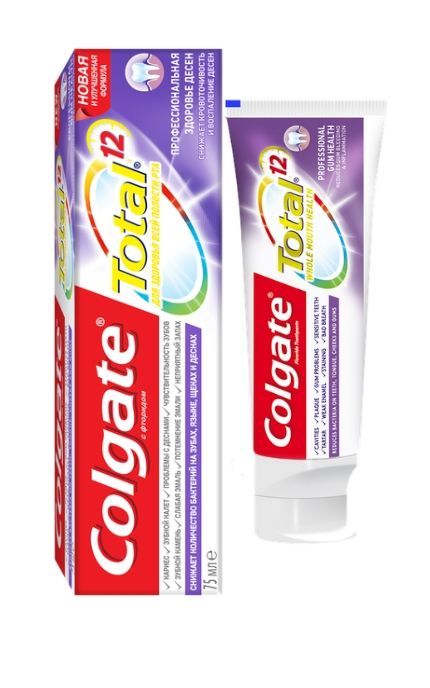 COLGATE-Комплексная антибактериальная зубная паста Colgate Total 12 Профессиональная Здоровье Десен -6920354811159
