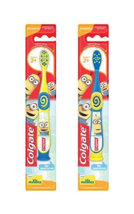 COLGATE-Детская зубная щетка Colgate Minions (Миньоны) 2+, супермягкая-8718951205543