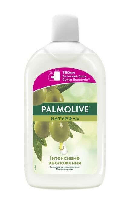 PALMOLIVE-Жидкое мыло Palmolive Натурэль Интенсивное Увлажнение Олива и Увлажняющее молочко (сменный блок)-8693495025263