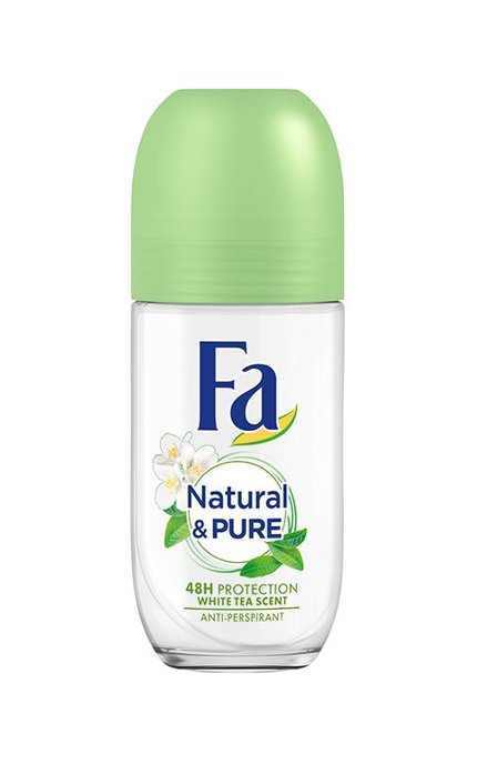 FA-Дезодорант шариковый для женщин Fa Natural & Pure Белый чай-4015000533904