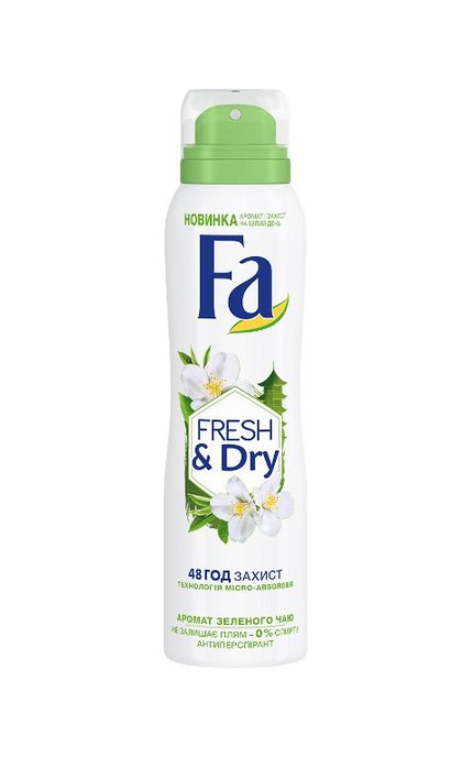 FA-Дезодорант-спрей для жінок Fa Fresh Зелений чай, 150 мл-9000100936125