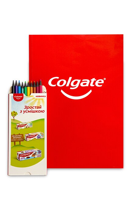 АКЦІЯ-ПОДАРОК! Набор Раскраска + карандаши COLGATE-9210000066918