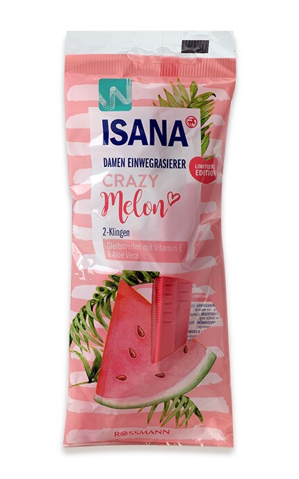 ISANA-Одноразові станки для гоління Isana Melon Rossmann з подвійним лезом Для жінок-4305615744261