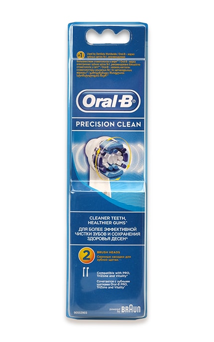 ORAL-B-Сменные насадки для электрической зубной щётки Oral B Precision Clean 2 шт-4210201746324