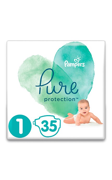 Pampers Pure Protection-Подгузники Pampers Pure Protection Newborn (2-5 кг), 35 шт-8001841023120