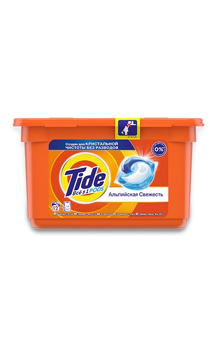 TIDE-Капсулы для стирки Tide Все-в-1 Альпийская свежесть, 12 шт.-4084500569478