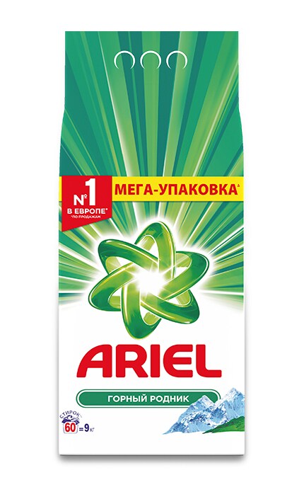 ARIEL-Пральний порошок Ariel Гірське джерело 9 кг Автомат-8001090157829