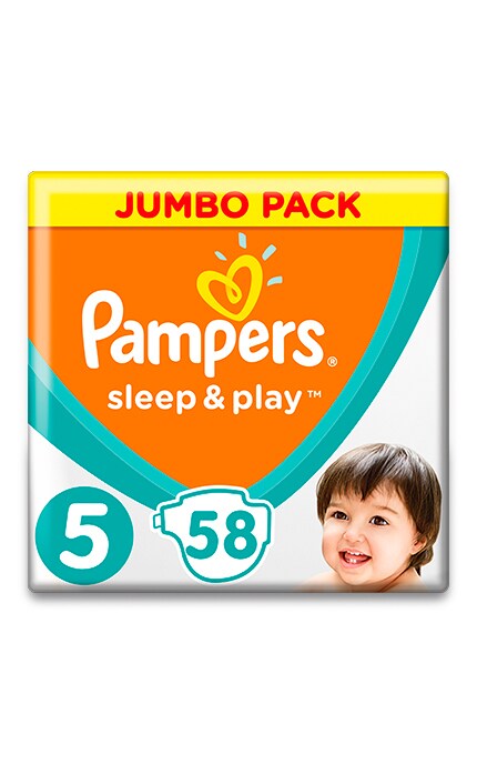 PAMPERS SLEEP and PLAY-Підгузки Pampers Sleep & Play Розмір 5 (Junior) 11-16 кг, 58 шт-4015400203582