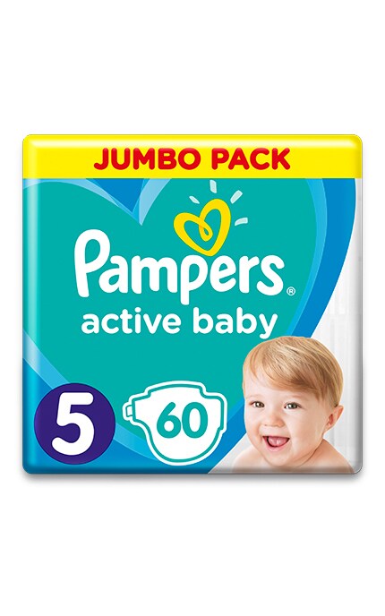 PAMPERS ACTIVE BABY-Подгузники Pampers Active Baby Размер 5 11-16 кг, 60 подгузников-8001090948410