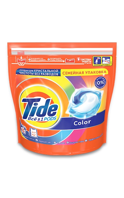 TIDE-Капсули для прання Tide Все-в-1 Color, 45 шт.-8001841582160