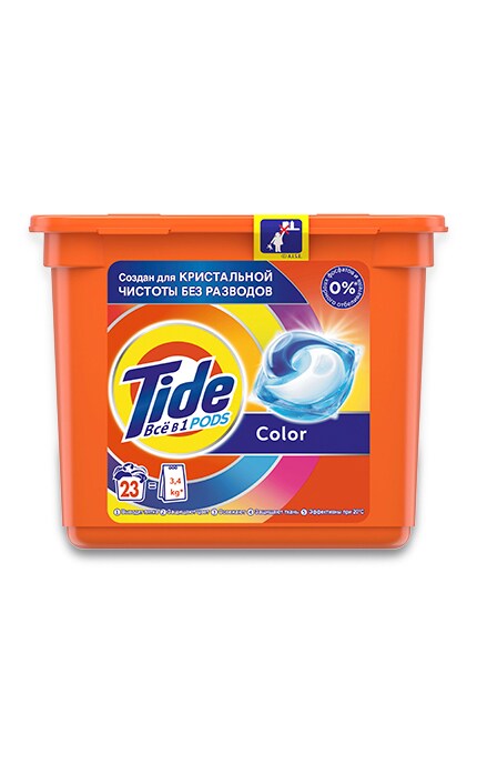 TIDE-Капсулы для стирки Tide Все-В-1 Color, 23 шт.-8001090758361