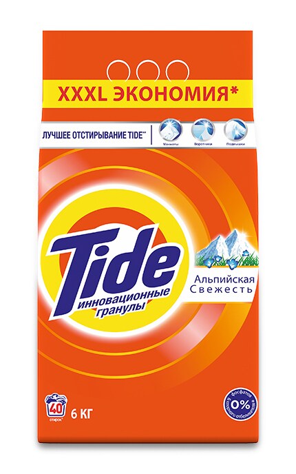 TIDE-Пральний порошок Tide Альпійська свіжість 6 кг Автомат-5413149837997