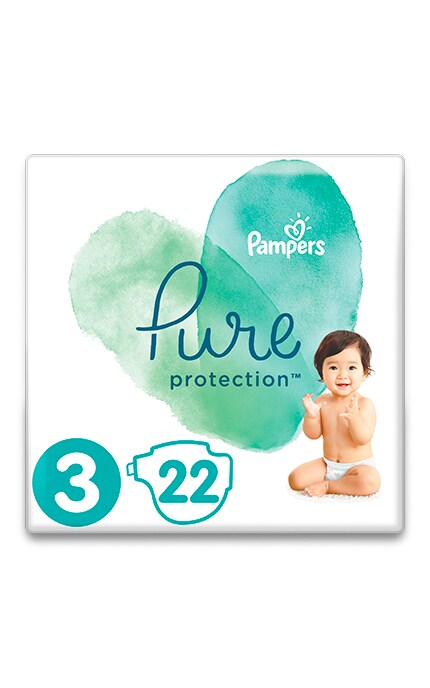 Pampers Pure Protection-Підгузки Pampers Pure Protection Midi (6-10 кг), 22 шт-8001841023250