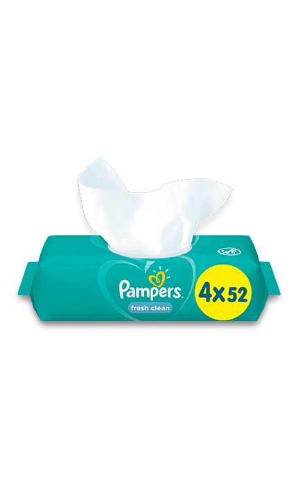 PAMPERS-Cерветки Pampers Fresh Clean 4х52 шт.-8001841077949