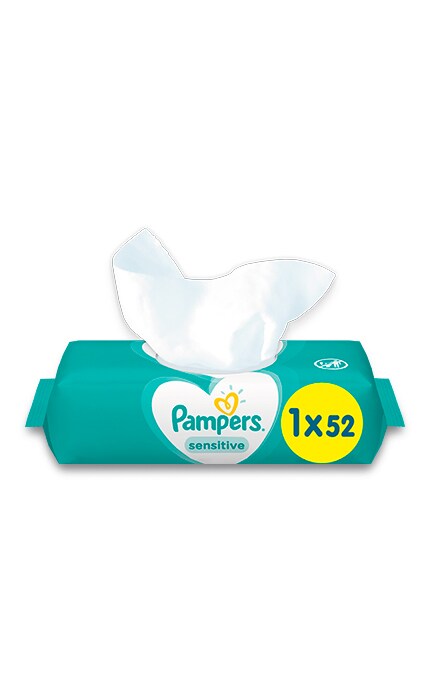 PAMPERS-Cалфетки Pampers Sensitive 52 шт.-8001841041391