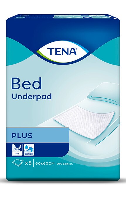 TENA-Пелюшки TENA Bed Plus, 60x60 см, 5 шт.-7322540801910