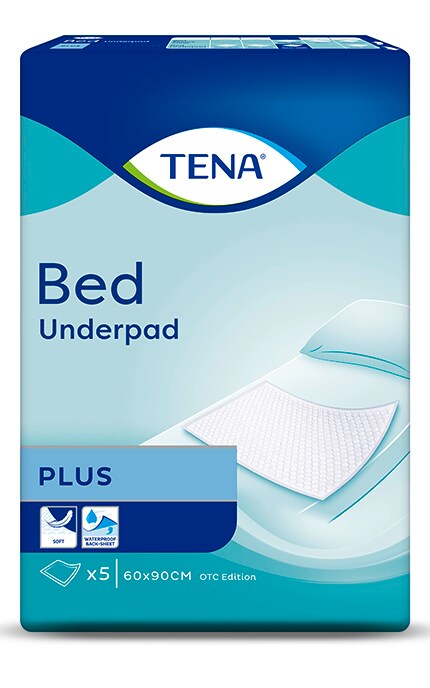 TENA-Пелюшки TENA Bed Plus, 60x90 см, 5 шт.-7322540801934
