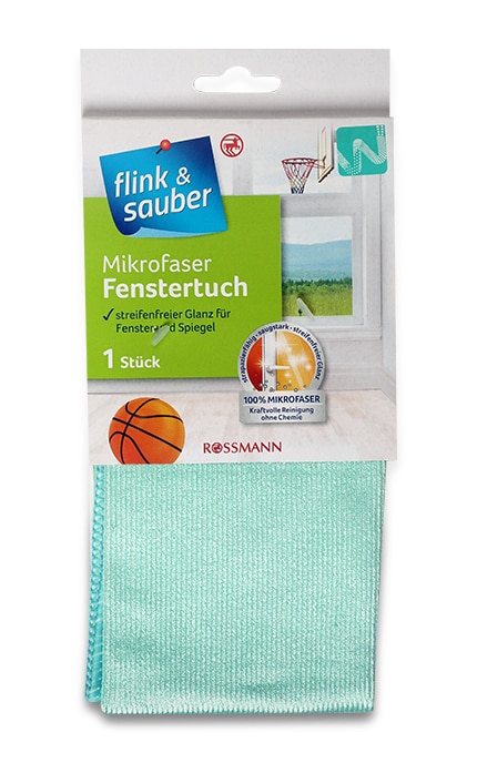 FLINK and SAUBER-Салфетка для стекла Flink&Sauber микрофибра-4305615392356