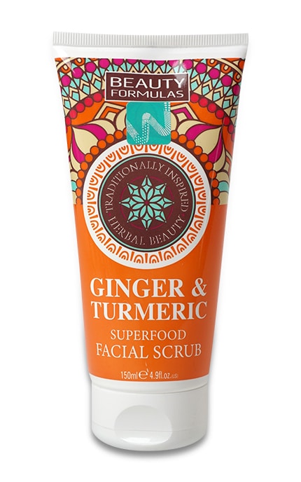 BEAUTY FORMULAS-Скраб для лица Beauty Formulas Ginger & Turmeric Имбирь и куркума Для всех типов кожи-5012251013222