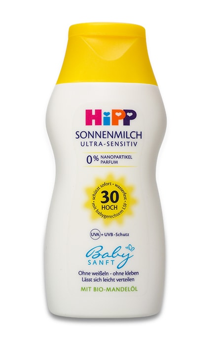 HIPP BABYSANFT-Детское солнцезащитное молочко HiPP BabySanft SPF-30, 200 мл-4062300184435
