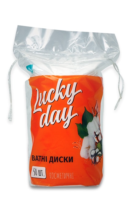 LUCKY DAY-Ватні диски Lucky Day косметичні, 50 шт. -4752171008113