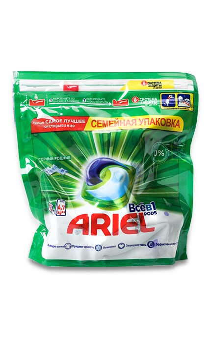 ARIEL-Капсулы для стирки Ariel Pods Все в 1 Горный родник, 45 шт. -8001841456058