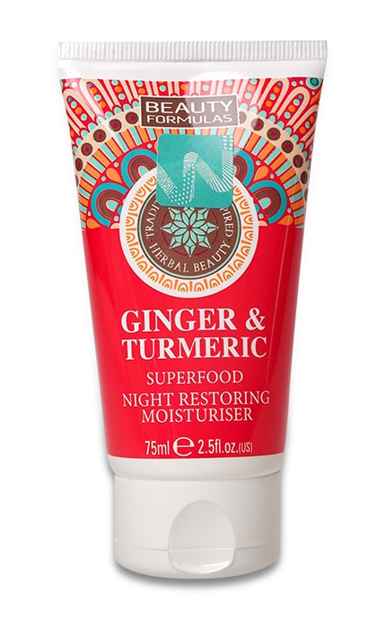 BEAUTY FORMULAS-Нічний крем для обличчя Beauty Formulas Ginger & Turmeric Зволоження та відновлення Імбир та куркума Для усіх типів шкіри-5012251013246