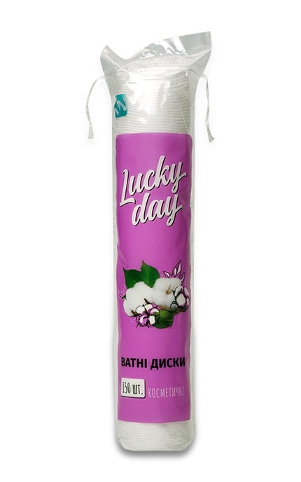 LUCKY DAY-Ватні диски Lucky Day косметичні, 150 шт. -4752171008120