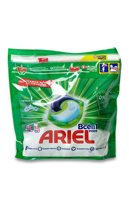 ARIEL-Капсулы для стирки Ariel Pods Все в 1 Горный родник, 35 шт. -8001841582245
