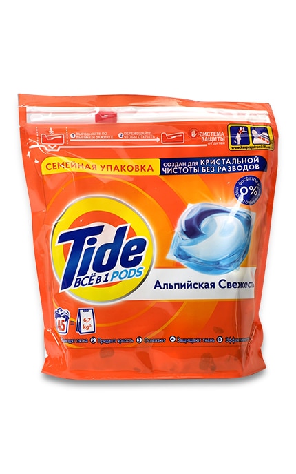 TIDE-Капсули для прання Tide Всі в 1 Альпійська свіжість, 45 шт.-8001841582122