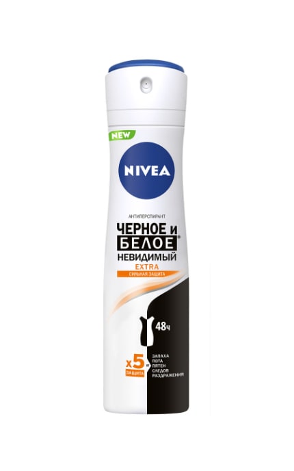 NIVEA-Дезодорант-спрей Nivea Невидимый для черного и белого-4005900761125